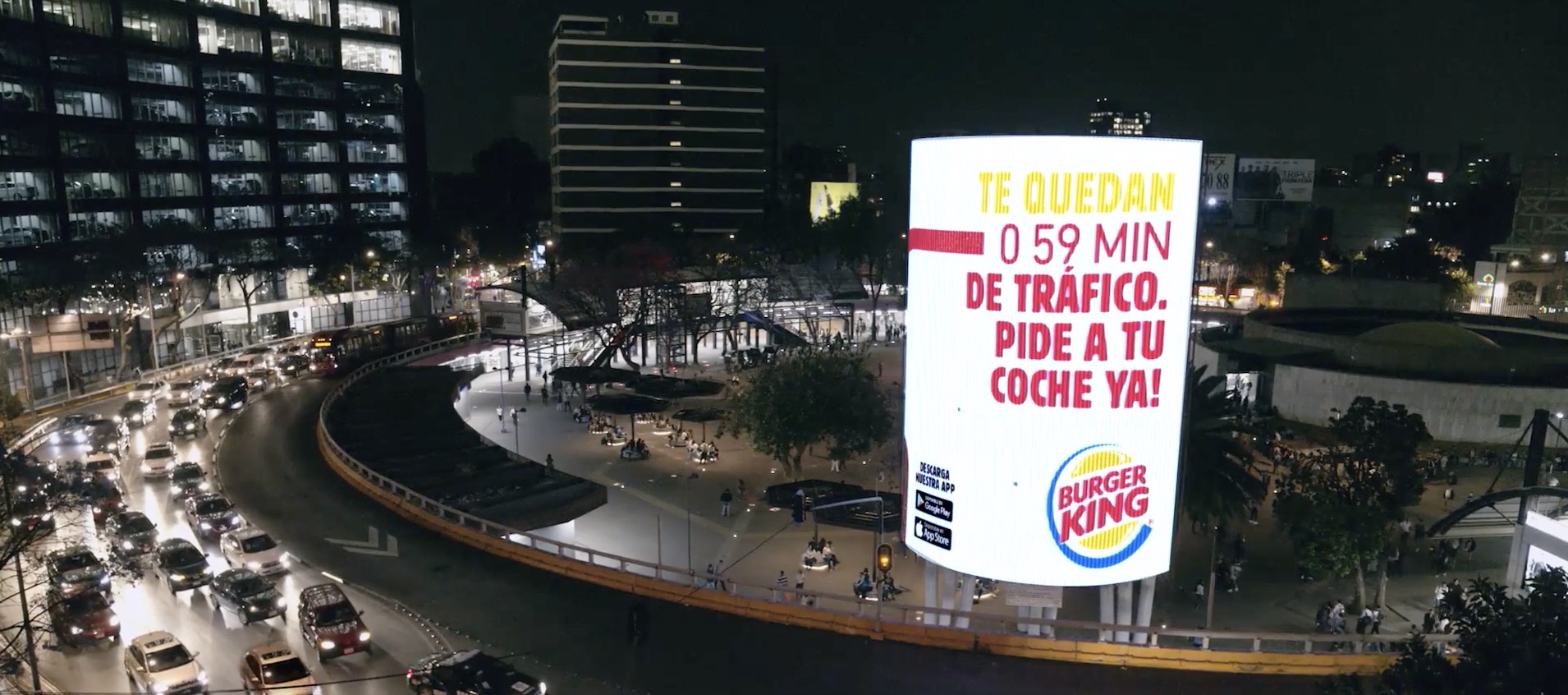 Avec Waze et du DOOH, Burger King vend ses Whopper dans les bouchons