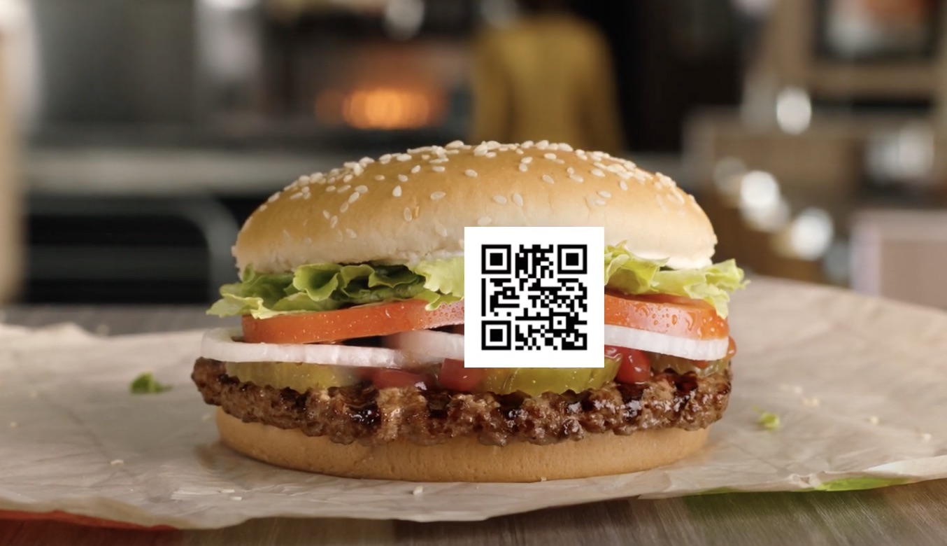 Burger King speelt met QR-code