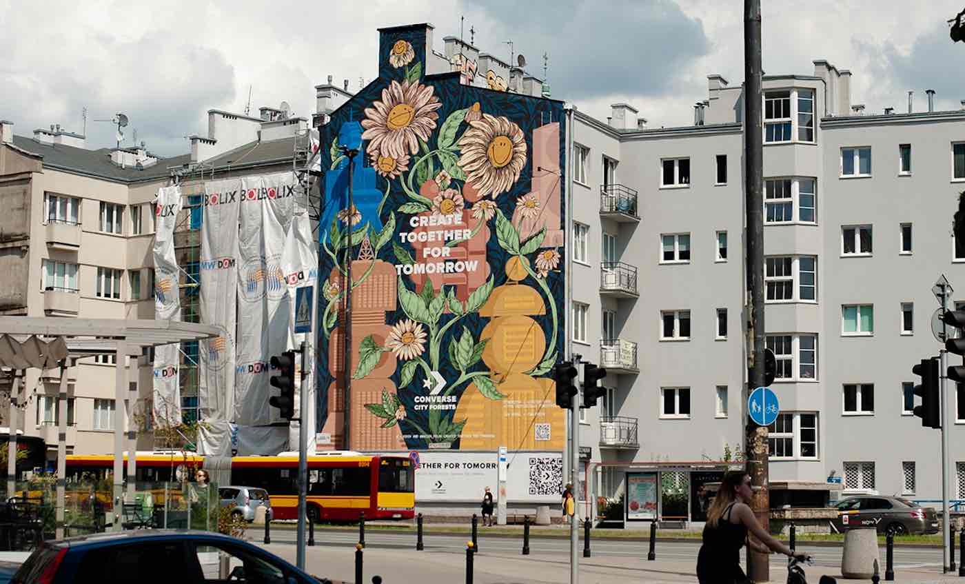 Converse creëert street art die de lucht zuivert