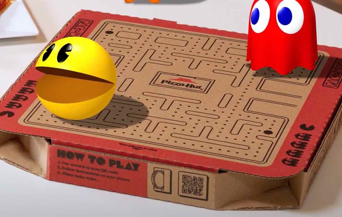 Pizza Hut speelt Pac-Man op zijn pizzadozen (Focalys)