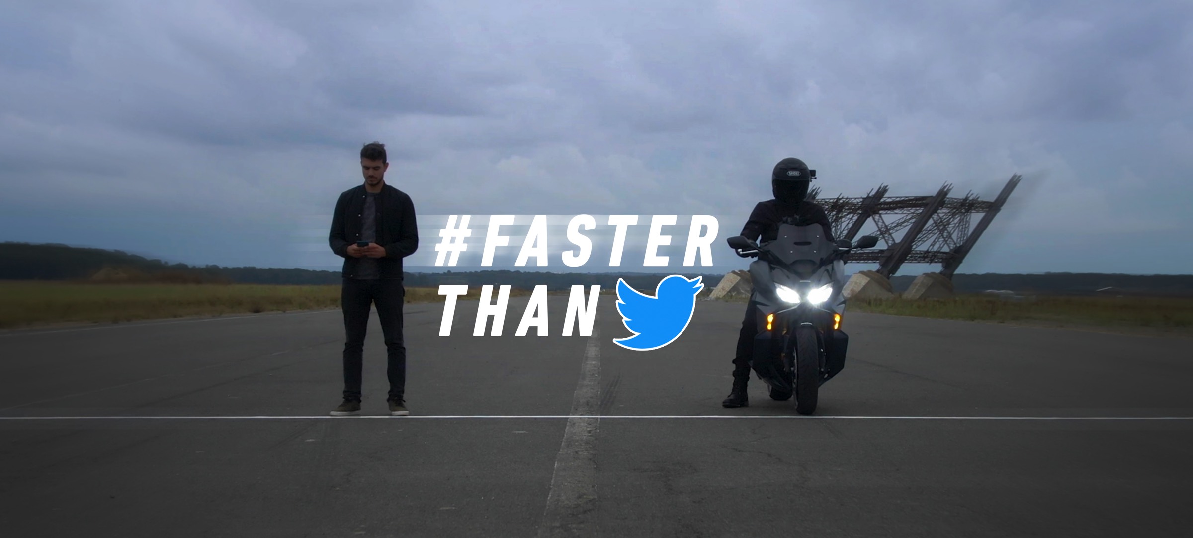 Honda confronteert de snelheid van zijn nieuwe scooter met die van een tweet (Focalys)