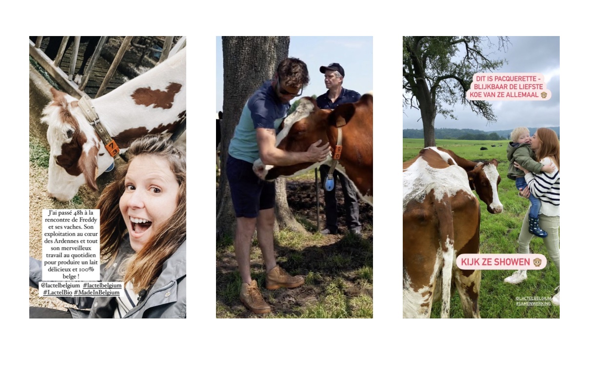 Lactel nodigt influencers op de boerderij uit