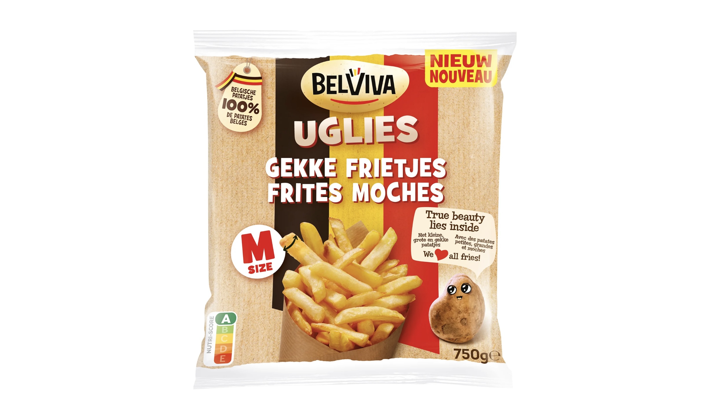 Belviva strijdt tegen voedselverspilling met lelijke frietjes