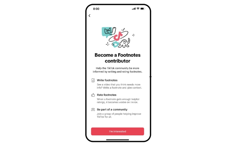 TikTok voert Footnotes in