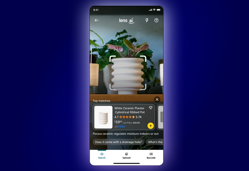 Le shopping en ligne toujours plus fluide avec Amazon Lens Live 