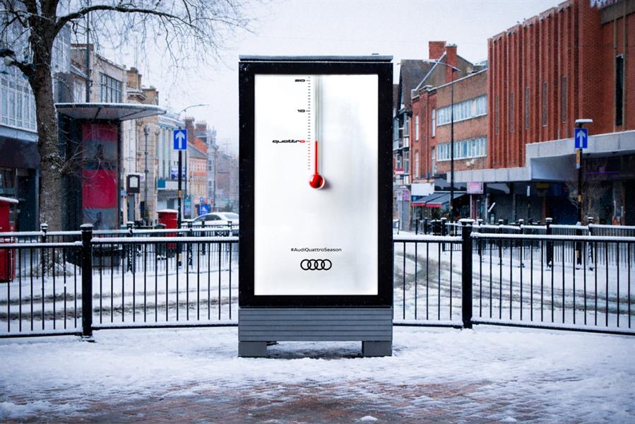 Audi gebruikt weerbericht voor lancering van winterseizoen (by Focalys)