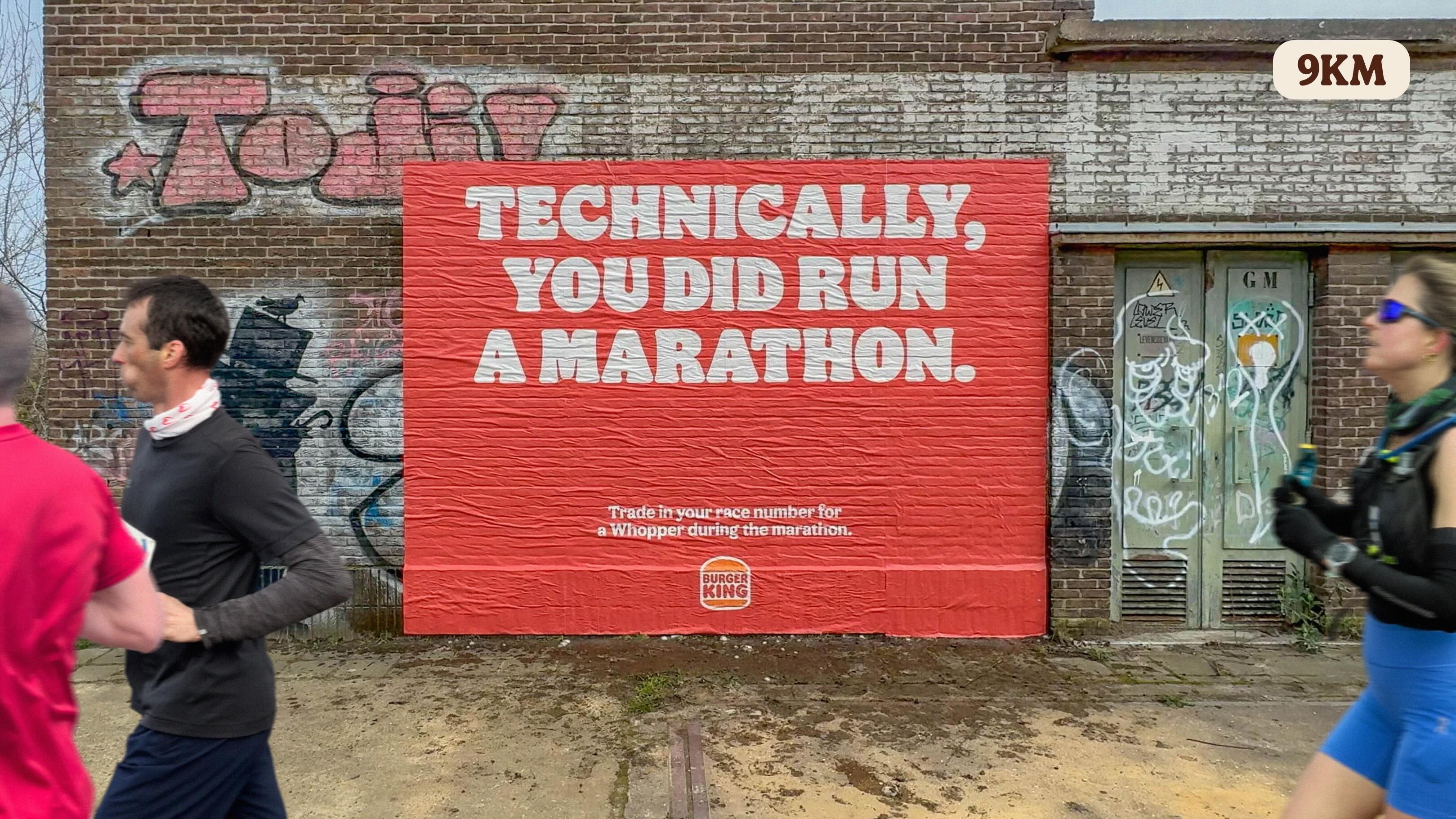 Burger King console les marathoniens du dimanche