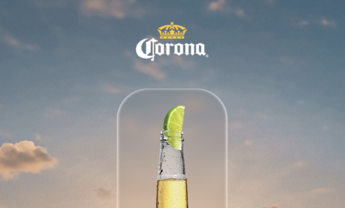 Corona offre une réduction contre un coucher de soleil (by Focalys)
