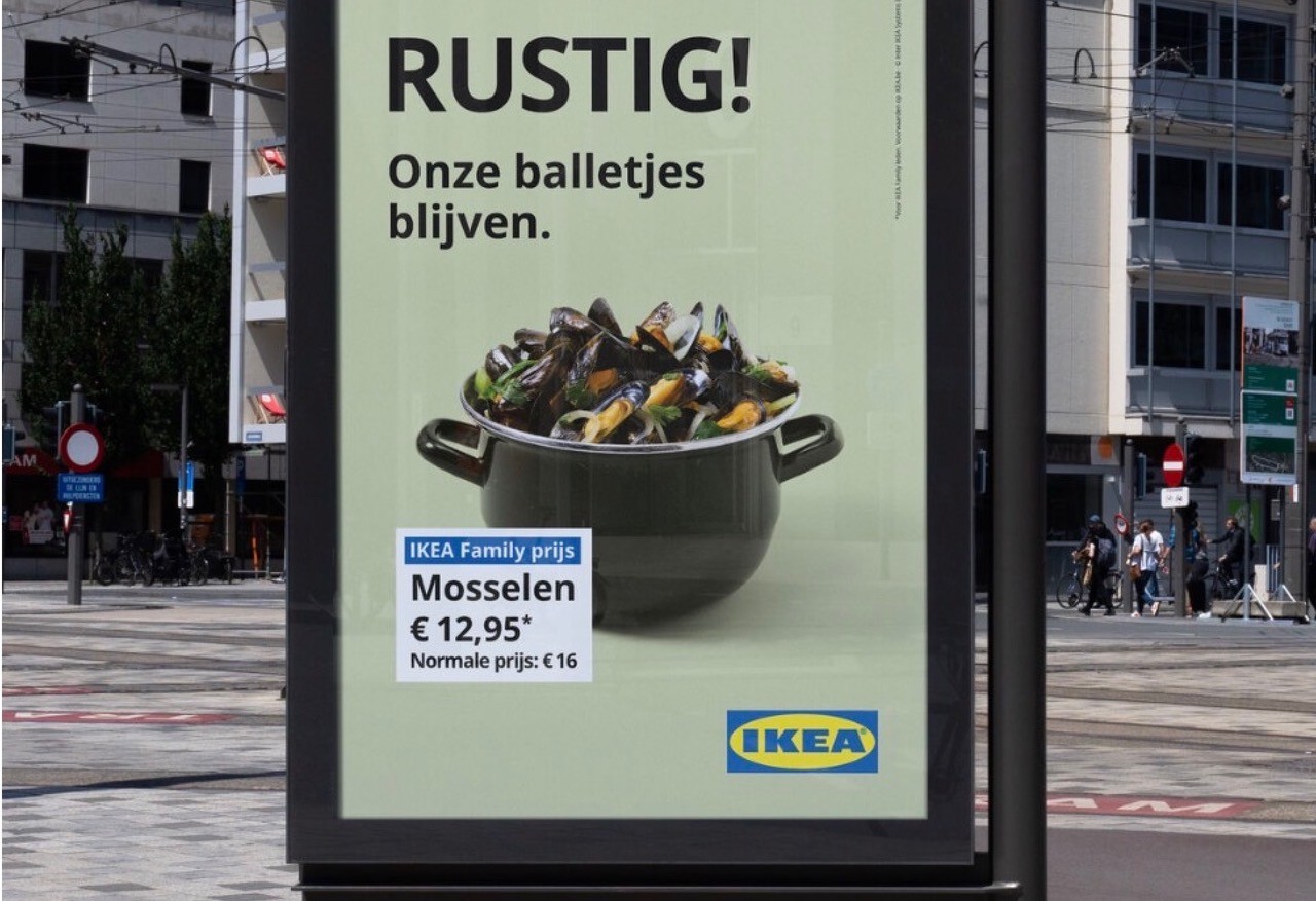 Ikea serveert mosselen maar zijn balletjes blijven